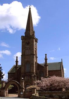 Alyth Parish Church in springtime.