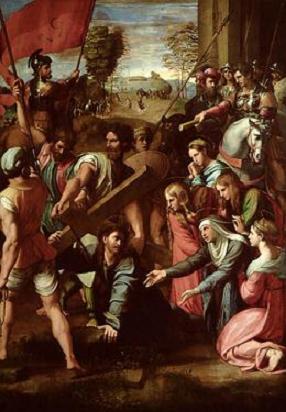 Christ Falling On The Way To Calvary By Raphael