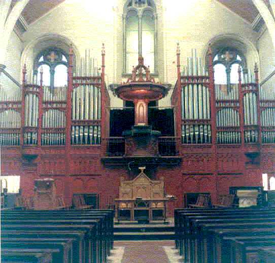 The church interior prior to the major refurbishment in 1975.